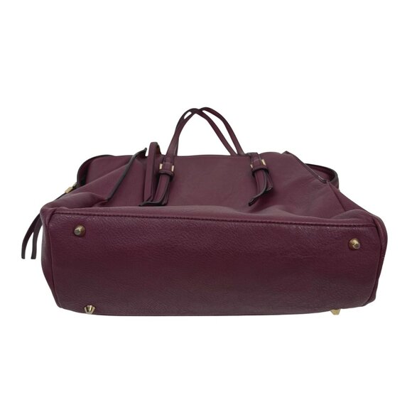 Urban Expressions Large Classic Work Tote/Shoulder Bag Maroon Women’s - Picture 3 of 10